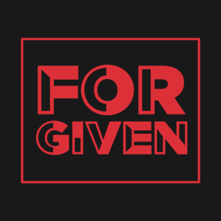 Forgiven  red print T-Shirt