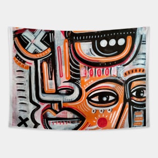 Abstract faces Tapestry