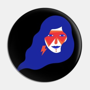 Riot Girl Blue Pin