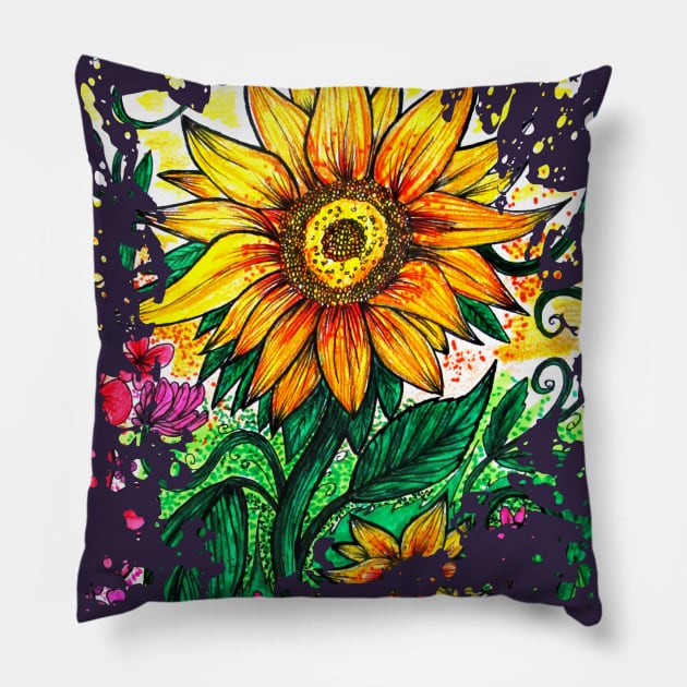 Sunflower Pillow by adamzworld