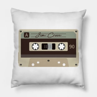 Jim Croce Vintage Cassette Tape Pillow