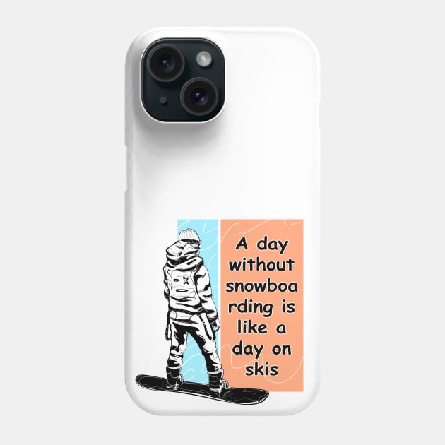 snowboarding Phone Case by vanpaul54