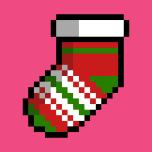 Cute Christmas socks pixel T-Shirt