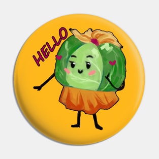 Cheerful Cabbage Pin