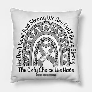 Sciatic Pain Awareness - rainbow leopard ribbon strong Pillow