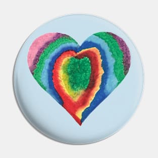 Rainbow Heart Pin