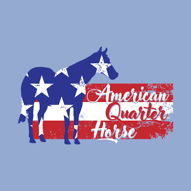 American Quarter Horse Patriotic by PiDesignzDelta