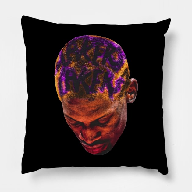 Breaking Bounds with Dennis Rodman Pillow by Iron Astronaut