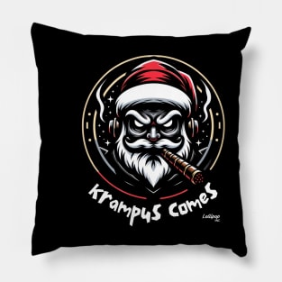 Vintage Velvet Cigar Lounge Santa - A Xmas December Claus Pillow