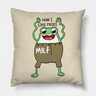 Man I Love Dancing Frogs Pillow