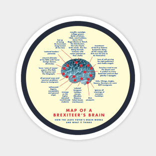 THE BREXIT BRAIN MAP - MAP OF A BREXITEER'S BRAIN Magnet