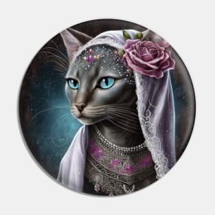 Modest Abyssinian Cat Pin