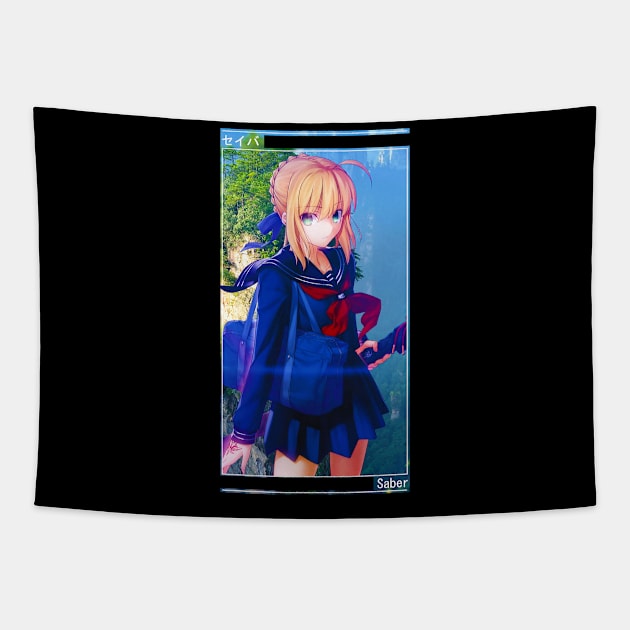 Saber (Fate Series) Tapestry by hidexmian