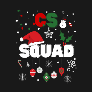 CS Squad Festive Christmas Customer Services Office Cute T-Shirt
