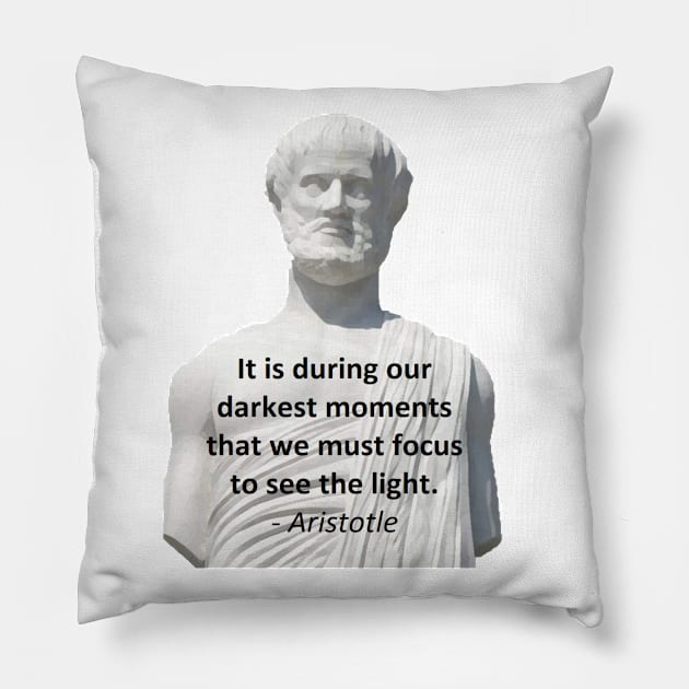 Aristotle - Darkest Moments Pillow by jmtaylor