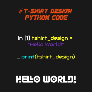 T-shirt Design Programming | Python Code Invert Color T-Shirt