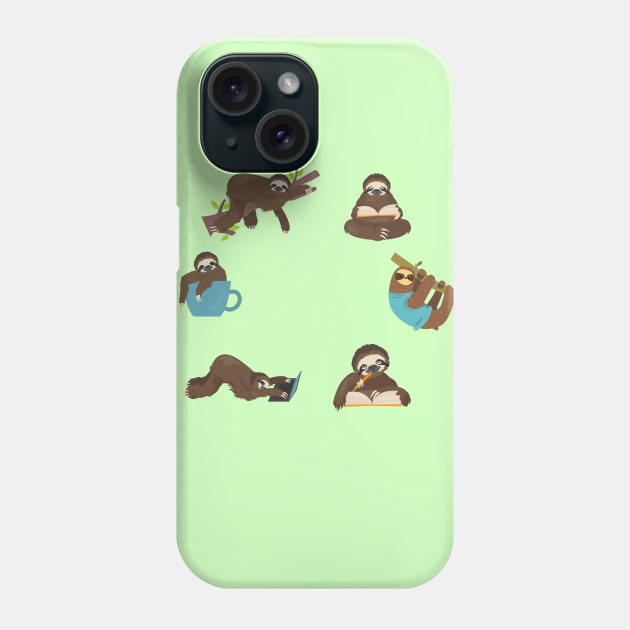 a Sloth Life Cycle Phone Case by Serotonin