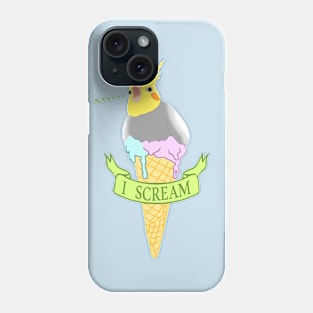 I scream - ice cream cockatiel Phone Case