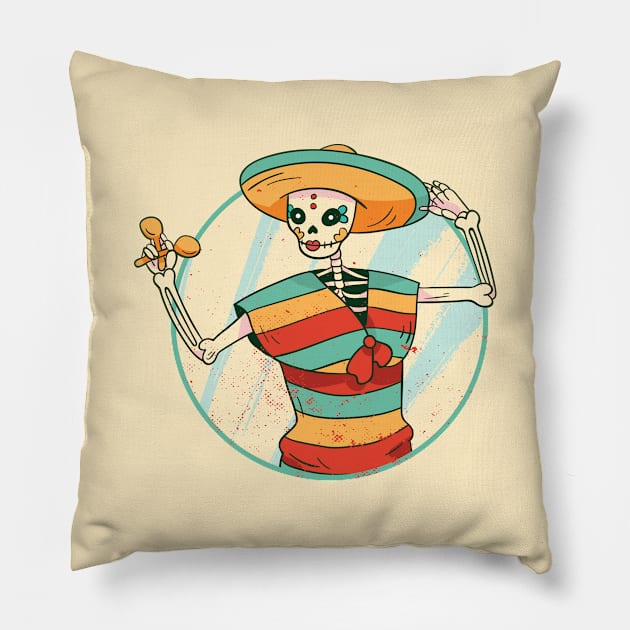 Mexican Skeleton Pillow by LR_Collections