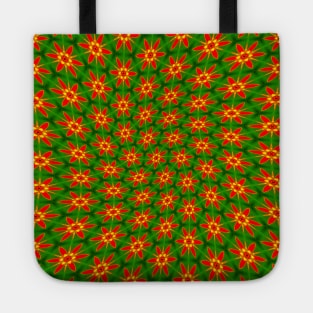 Red Blossom Pattern Tote