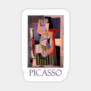 Woman Sitting in an Armchair (1920) by Pablo Picasso Magnet