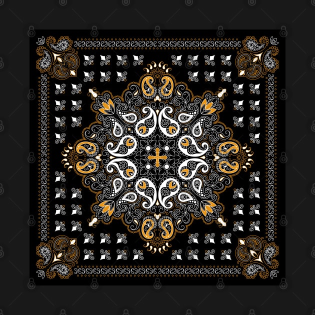 Black Luxury Bandana Pattern by CreativeShirt