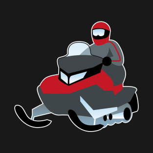 Red Snowmobile T-Shirt