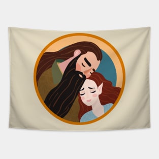 Long Haired Lovers Tapestry