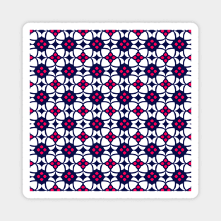 Purple and Pink Mosaic Pattern Magnet