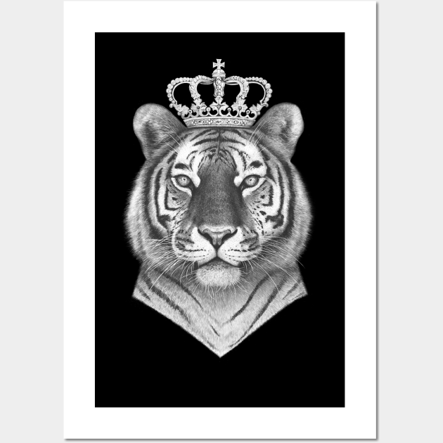 preocuparse Regularidad Podrido Tiger with crown - Tiger - Posters and Art Prints | TeePublic