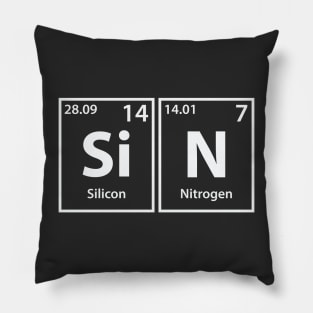 Sin (Si-N) Periodic Elements Spelling Pillow