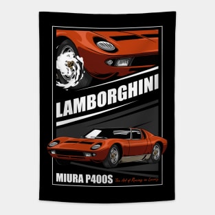 Vintage Miura Exotic Car Tapestry