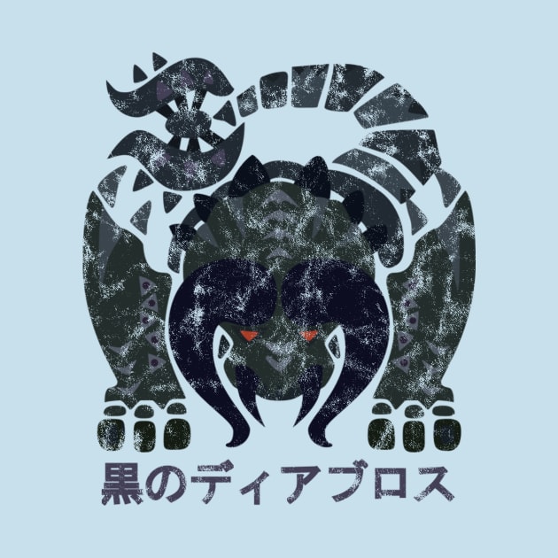 Monster Hunter World Black Diablos Kanji by StebopDesigns