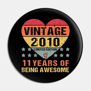 Vintage 2010 Limited Edition 11th Birthday Boy Girl Pin