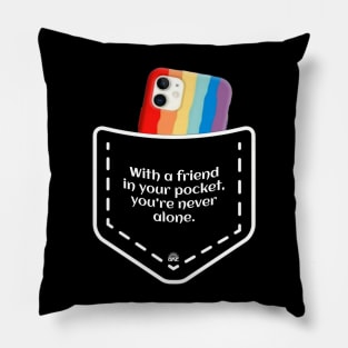 Pocket Friends - White Stitching Pillow