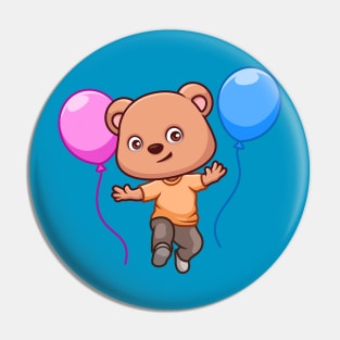 Birthday Bear Cute Cartoon Pin