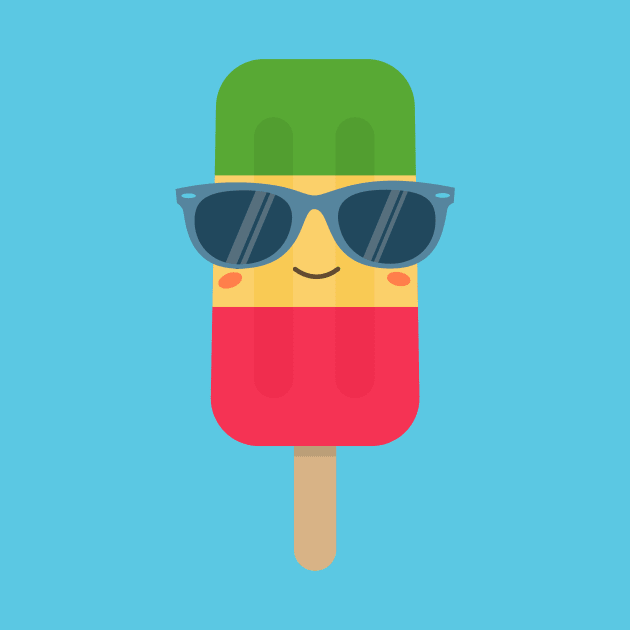 Cool Ice Cream Summer Popsicle T-Shirt by happinessinatee