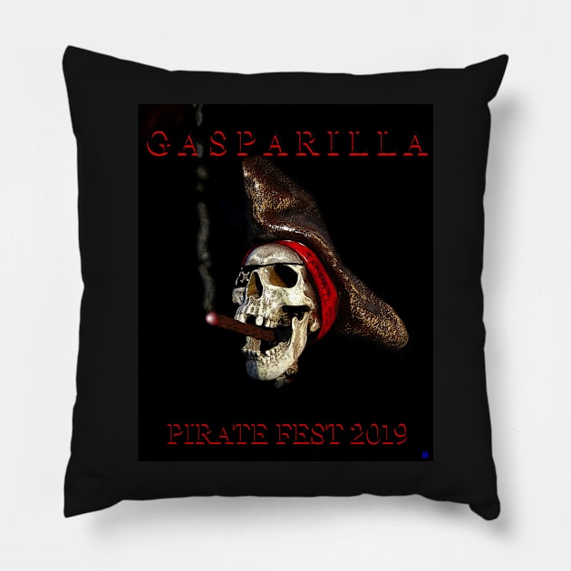 Gasparilla pirate fest 2019 work A Pillow by dltphoto