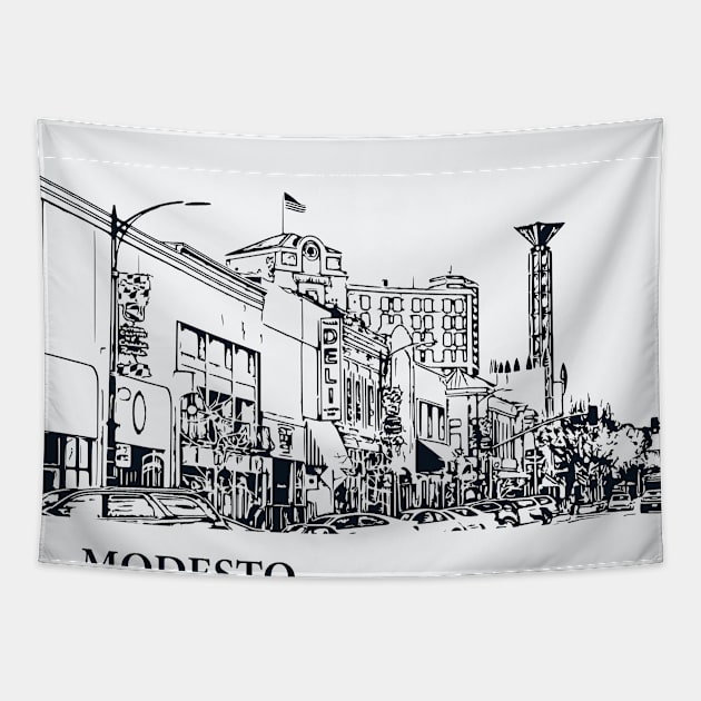 Modesto - California Tapestry by Lakeric