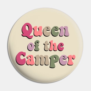 Funny Camping saying travel lover queen of the camper road trip gift shirt Pin