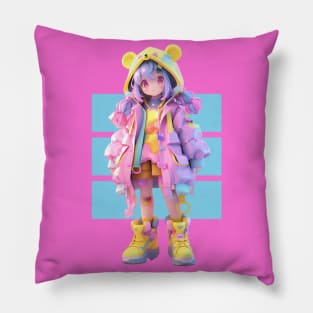 AKBLM - KAWAII かわいい DECORA KUMIKO CHAN | MEGA CUTE 3D PASTEL ANIME GIRL Pillow