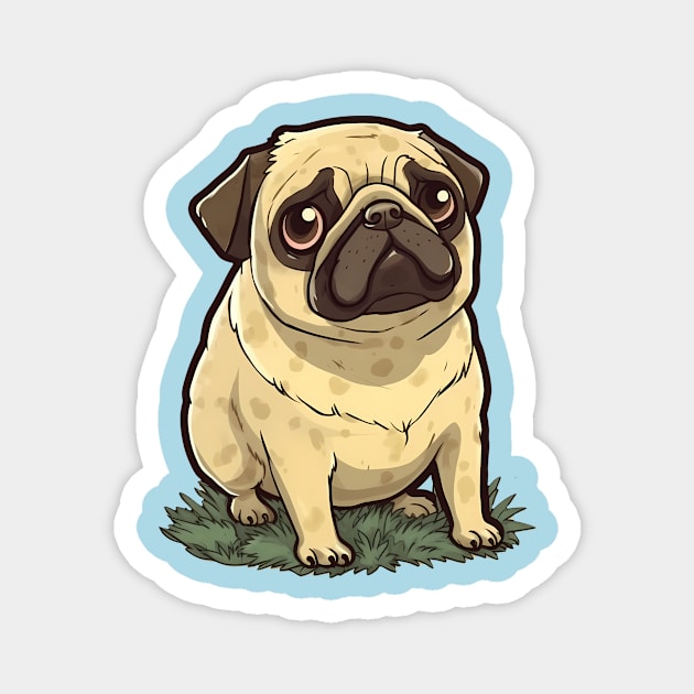 Please Feed Me Cute Pug Design Magnet by Brilliant Tee Shop