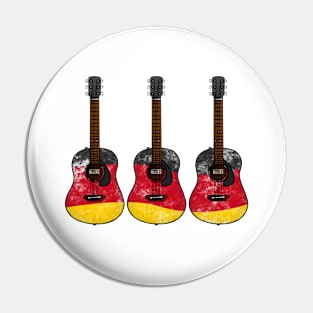 Acoustic Guitar German Flag Guitarist Musician Germany Pin