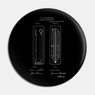 Electric Current Meter Vintage Patent Hand Drawing Pin