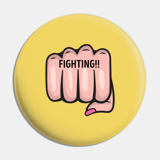 Fighting/Hwaiting Pin by Iris cart