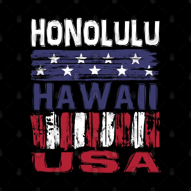 Honolulu Hawaii USA T-Shirt by Nerd_art