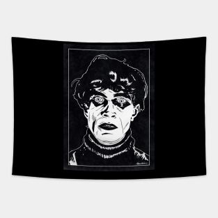 CESARE - The Cabinet of Dr Caligari (Black and White) Tapestry