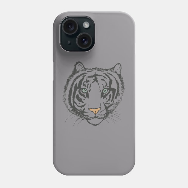 Tiger Illustration Phone Case by One Creative Pup