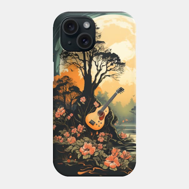 nature guitar Phone Case by VisionDesigner