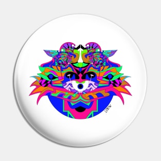 eye in the sky in kaiju sphinx madness ecopop mexican patterns and colors Pin